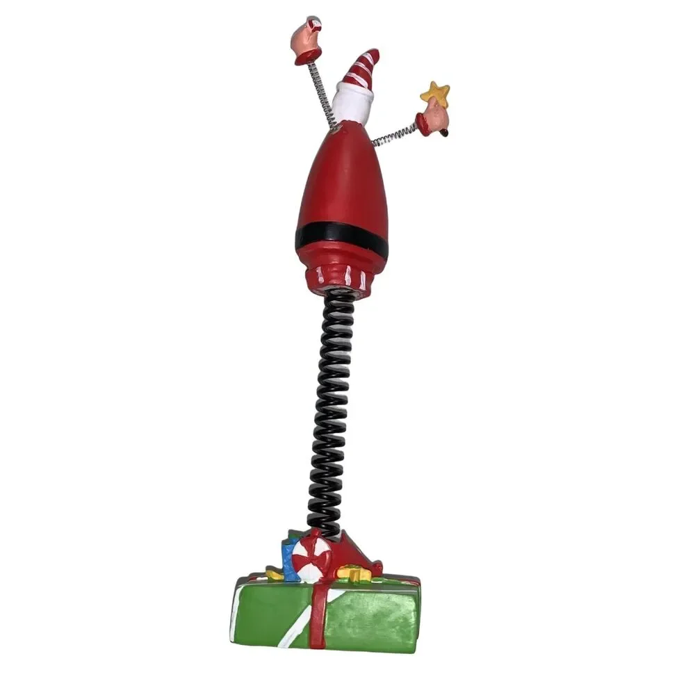 Christmas Holiday Santa Claus Springy Bobble Head Desk Top Decoration